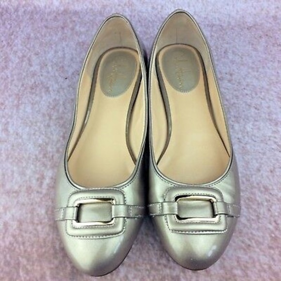 Cole Haan Shoes - Cole haan Gold champagne patent flats with buckle